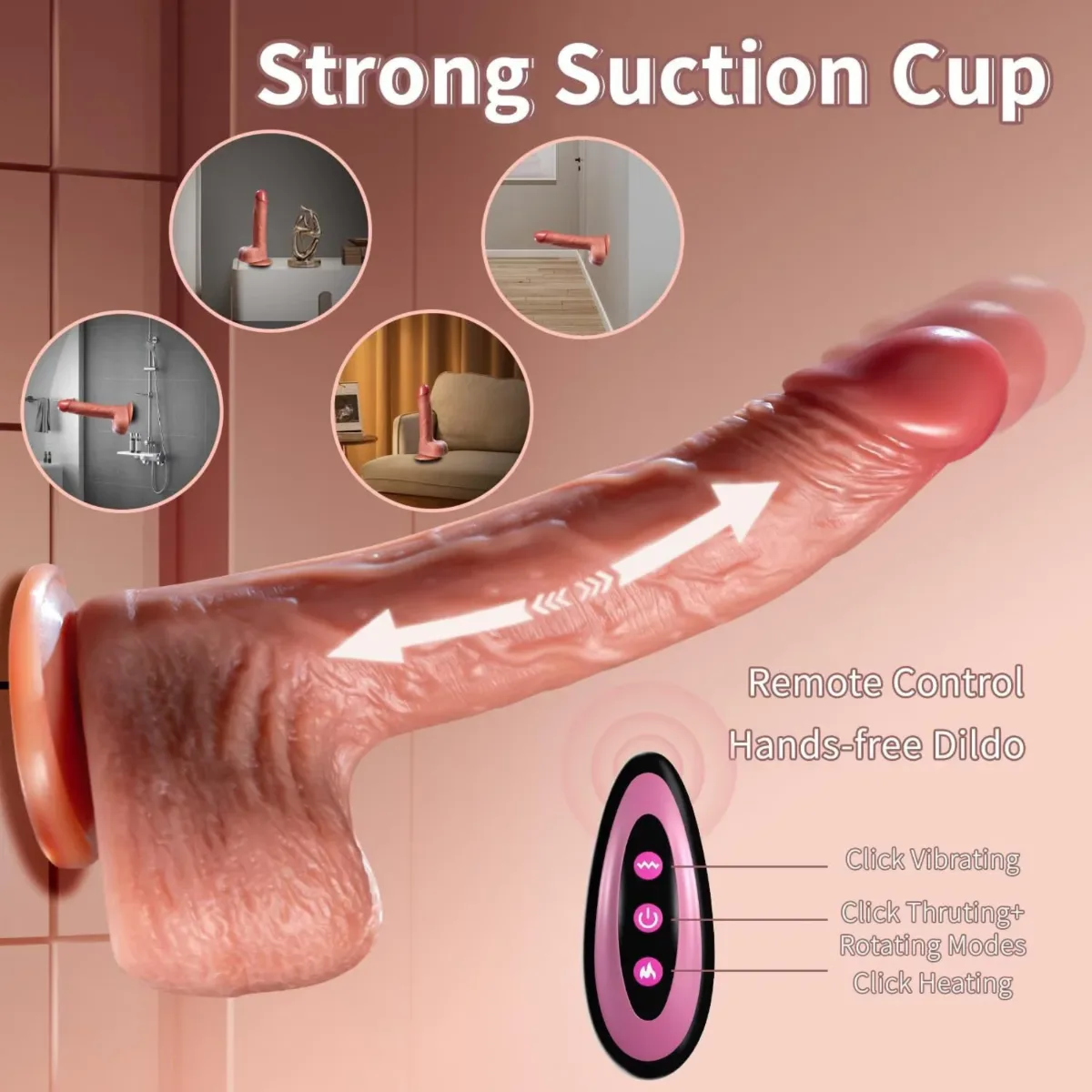 Realistic Thrusting + Vibrating Dildo — image 2