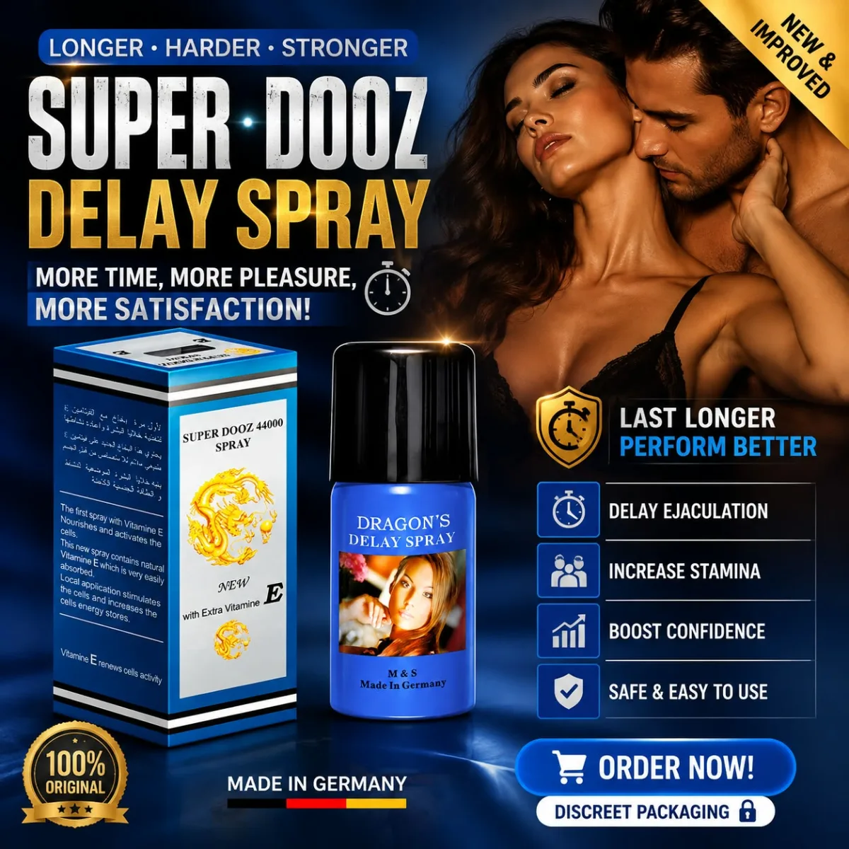 Super Dooz Delay Spray for Men with Extra Vitamin E Plus Love Potion Pen