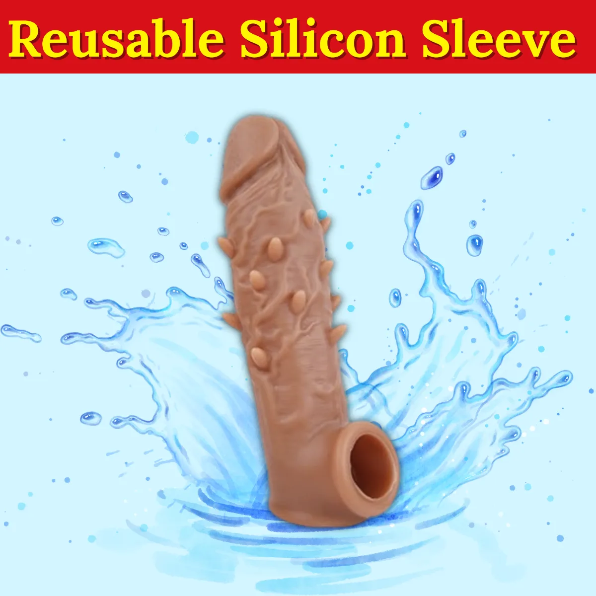 Silicone Dotted Penis Sleeve — image 3